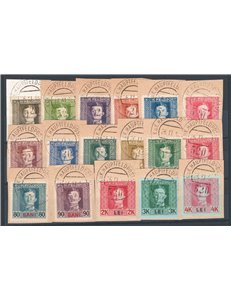 Austria - Occup. Austriache - Romania - 1917 - Carlo I con valori in bani e lei, serie n° 1/17. Cat. € 75 (U/Fr)