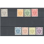 Austria - Occup. Austriache - Bosnia Herzegovina - 1879/94 - Stemma con cifre in alto dent. 12½ (1892), serie n° 1/8. Cert.: Bio