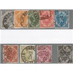Austria - Occup. Austriache - Bosnia Herzegovina - 1879/94 - Stemma, serie n° 1/9. Cat. € 115 (U) 