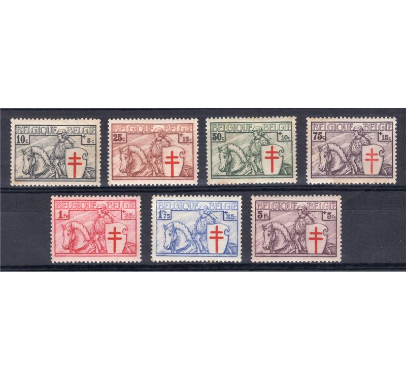 Belgio - 1934 - Pro Opere Antitubercolari, serie n° 354/400. Cert.: IC. Cat. € 540 (**)