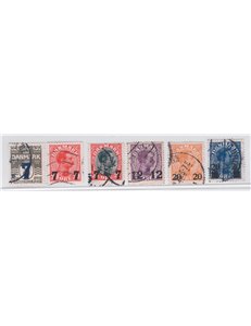 Danimarca - 1926/27 - Soprast., n° 168/73. Cat. € 53 (U)