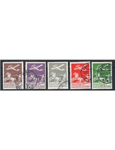 Danimarca - 1925/30 - P.A. Aereo in volo su slitta, serie n° 1/5. Cert.: IC. Cat. € 525 (U)