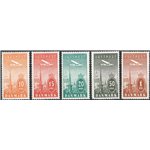 Danimarca - 1925/30 - P.A. Aereo su Cophenaghen, serie n° 6/10. Cat. € 35 (*)