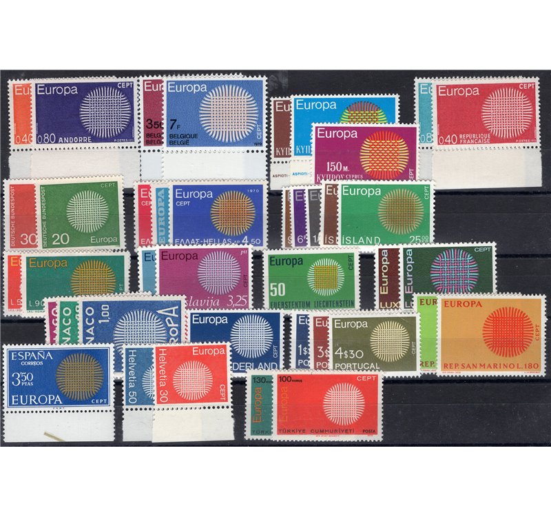 Europa Cept - 1970 - Annata completa. Cat. € 34 (**) 