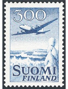 Finlandia - 1958 - P.A. Aereo in volo, n° 4. Cat. € 50 (**)