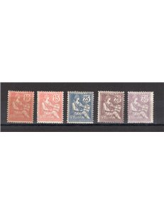 Francia - 1902 - Allegorie, serie n° 124/28. Cat. € 1.825 (*/**)