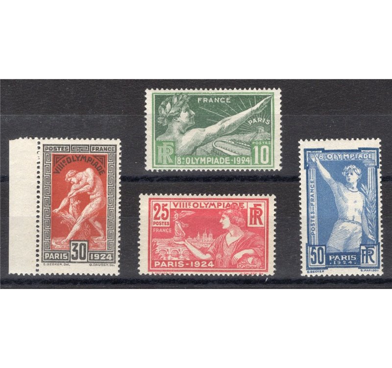 Francia - 1924 - Giochi Olimpici di Parigi, serie n° 183/86. Cat. € 160 (**)