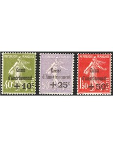 Francia - 1931 - Casse d'ammortamento, serie n° 275/77. Cert.: IC. Cat. € 675 (**)