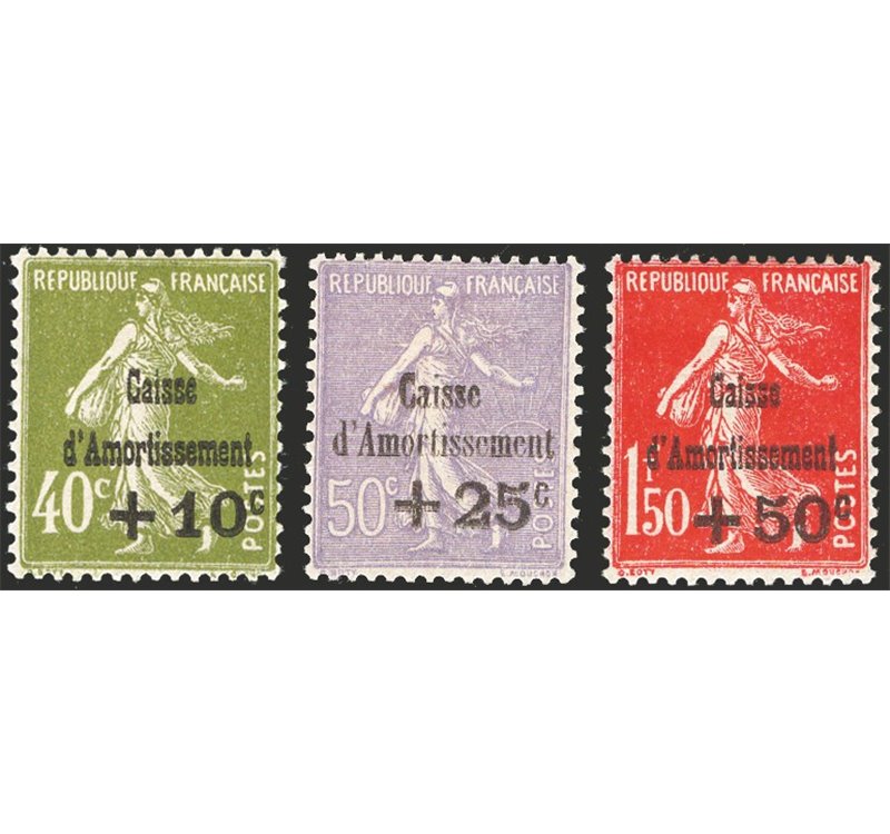 Francia - 1931 - Casse d'ammortamento, serie n° 275/77. Cert.: IC. Cat. € 675 (**)