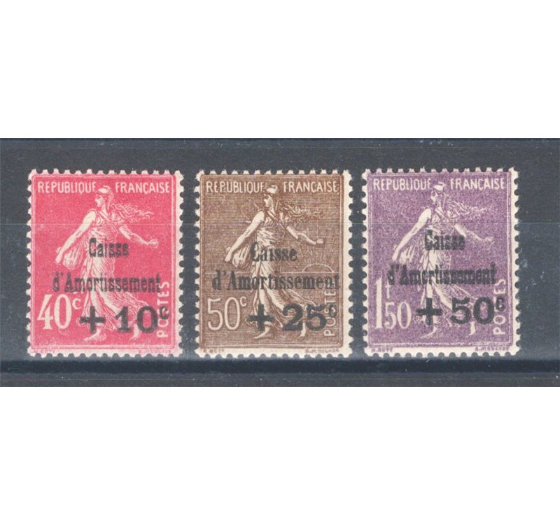 Francia - 1930 - Cassa d'ammortamento, serie n° 266/68. Cat. € 420 (**)
