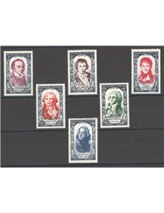 Francia - 1950 - Illustri, serie n° 867/72. Cat. € 95 (**)