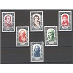 Francia - 1950 - Illustri, serie n° 867/72. Cat. € 95 (**)