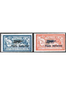 Francia - 1927 - P.A. 1° Salone Internazionale dell'Aeronautica, serie n° 1/2. Cert.: IC. Cat. € 500 (*)