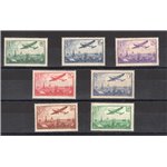 Francia - P.A. Aeroplano in volo su Parigi, serie n° 8/14. Cat. € 2.300 (**)