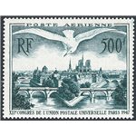 Francia - 1947 - P.A. U.P.U. 500 fr. verde scuro, n° 20. Cat. € 60 (**)