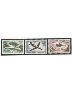 Francia - 1967/69 - P.A. Aerei ed elicottero, serie n° 35/37. Cat. € 110 (**)