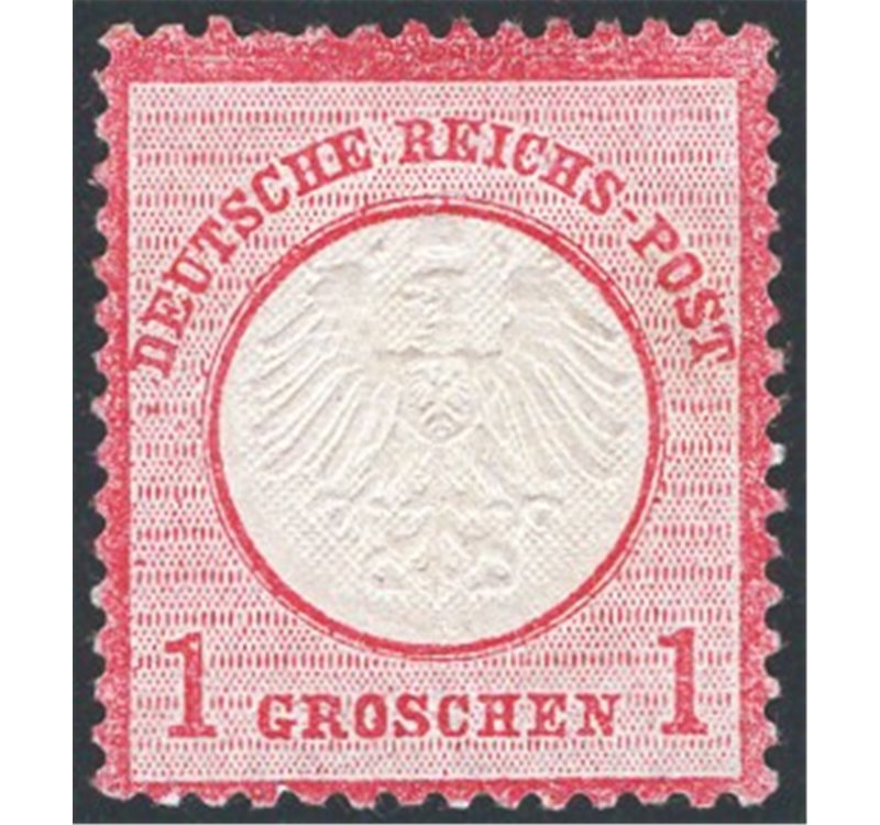 Germania Reich - 1872 - 1 g. rosa carminio, n° 4. Cat. € 400 (*)