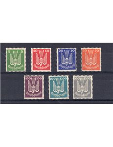 Germania Reich - 1924 - P.A. Aquila stilizzata, serie n° 20/26. Cat. € 1.550 (**)
