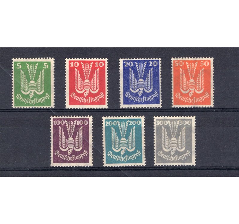 Germania Reich - 1924 - P.A. Aquila stilizzata, serie n° 20/26. Cat. € 1.550 (**)