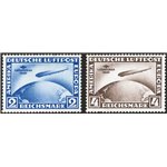 Germania Reich - 1930 - P.A. Zeppelin, serie n° 38/39. Cert.: AD. Cat. € 3.500 (**)