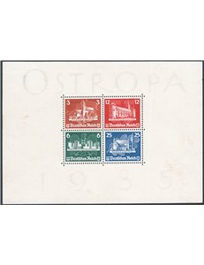 Germania Reich - 1935 - BF Esposizione Filatelica “Ostropa” il foglio senza gomma come da nota del catalogo, n° 3. Cert.: AD. Ca