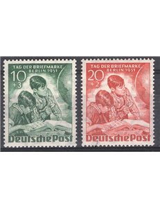 Germania Berlino - 1948 - Francobolli della zona AIS soprast. in nero “Berlin” i quattro alti valori della serie con impercettib