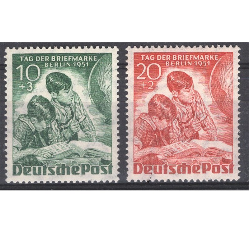 Germania Berlino - 1948 - Francobolli della zona AIS soprast. in nero “Berlin” i quattro alti valori della serie con impercettib