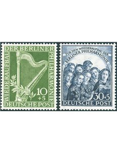 Germania Berlino - 1950 - Filarmonica di Berlino, serie n° 58/59. Cert.: Biondi. Cat. € 200 (**)