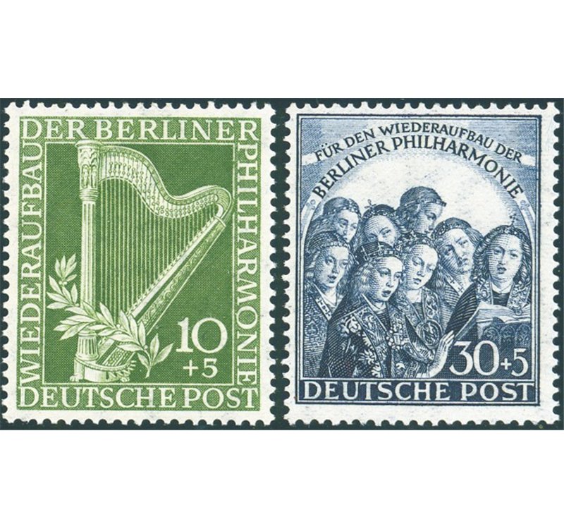 Germania Berlino - 1950 - Filarmonica di Berlino, serie n° 58/59. Cert.: Biondi. Cat. € 200 (**)
