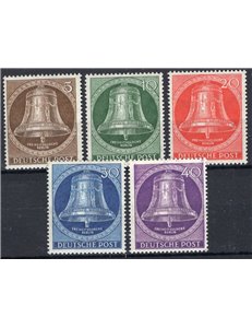 Germania Berlino - 1953 - Campane batacchio al centro, serie n° 87/91. Cat. € 100 (**)