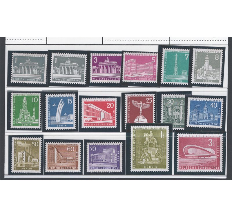Germania Berlino - 1956/63 - Monumenti, serie n° 125/35A. Cat. € 65 (**)