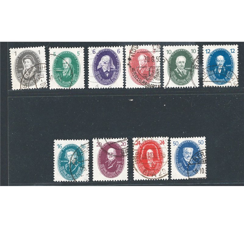 Germania Orientale - 1950 - Accademia delle scienze, serie n° 261/70. Cat. € 150 (U)