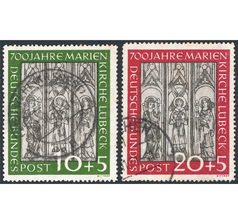 Germania Occidentale - 1951 - Lubecca, serie n° 25/26. Cat. € 190 (U)