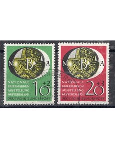 Germania Occidentale - 1951 - Expo Filatelica di Wuppertal, serie n° 27/28. Cat. € 130 (U)