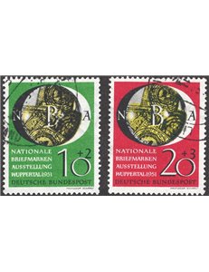 Germania Occidentale - 1951 - Esposizione Filatelica Wuppertal, serie n° 27/28. Cat. € 110 (U)  