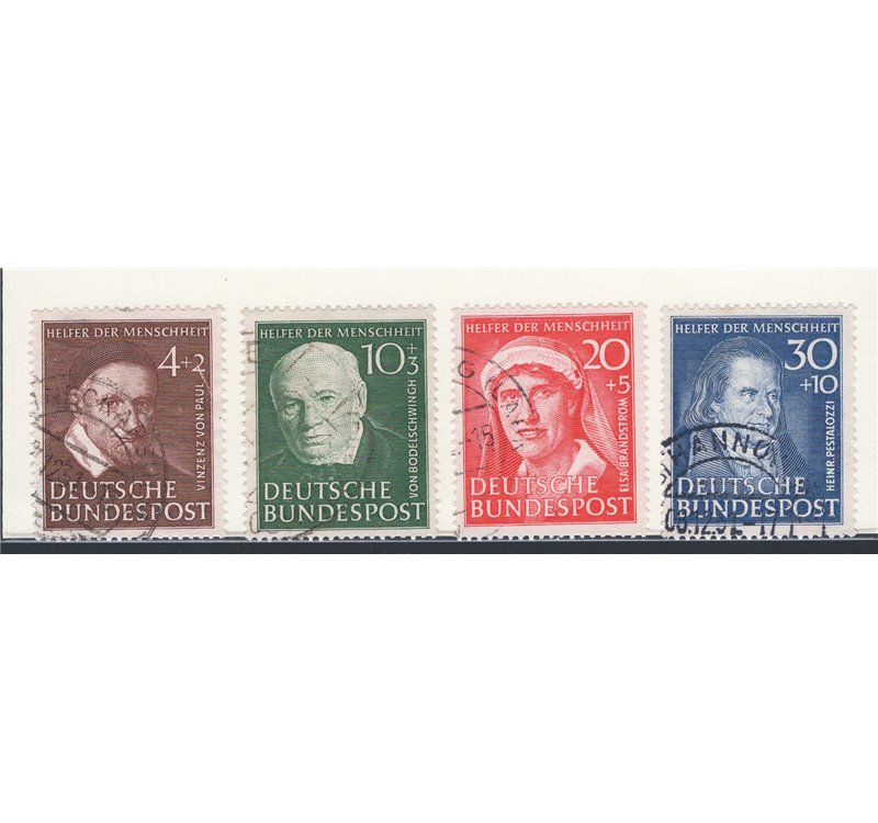 Germania Occidentale - 1951 - Beneficenza, serie n° 29/32. Cat. € 140 (U)