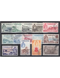 Gibilterra - 1938/51 - Definitiva Giorgio VI, serie n° 103/16. Cat. € 150 (*)