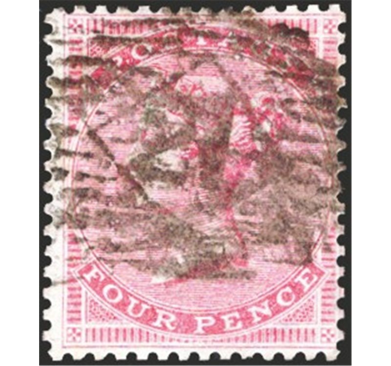 Gran Bretagna - 1856 - Regina Vittoria 4 p. rosa, n° 17. Cert.: IC. Cat. € 500 (U)