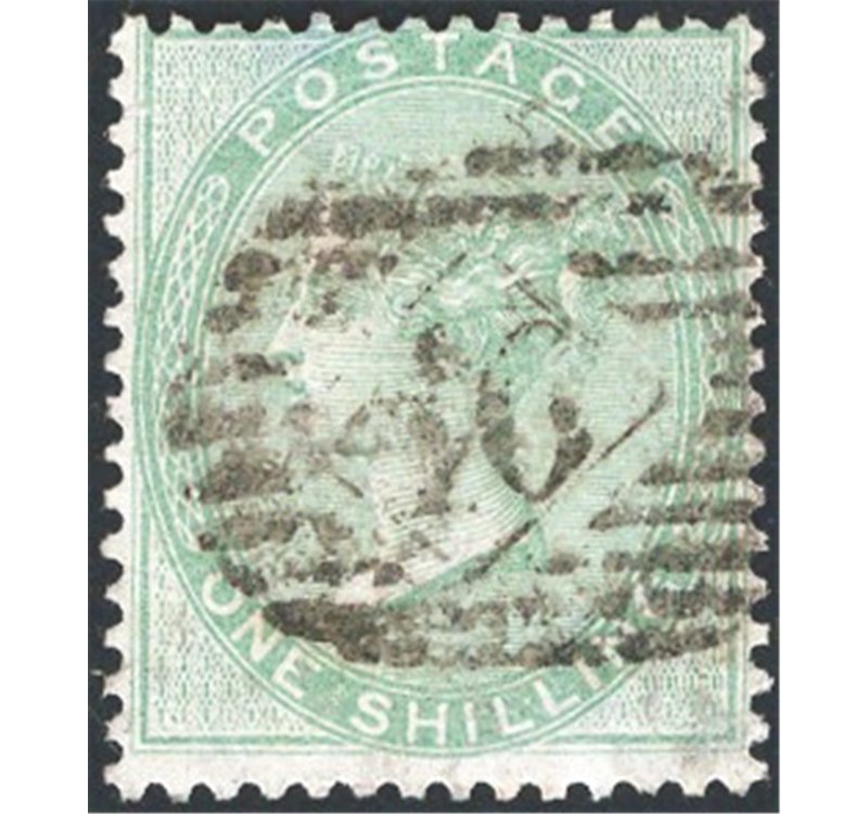 Gran Bretagna - 1855/57 - Vittoria 1 sh. verde, n° 20. Firm.: AD - Chia. Cert.: IC. Cat. € 290 (U)