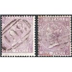 Gran Bretagna - 1865 - Regina Vittoria 6 p. violetto, n° 29, le due tavole note (5-6). Cat. € 230 (U)