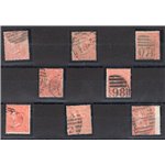 Gran Bretagna - 1865 - Regina Vittoria 4 p. rosso arancio la collezione delle 8 tavole note, n° 32. Cat. € 535 (U)