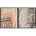 Gran Bretagna - 1872/73 - Regina Vittoria, serie n° 47/48. Cat. € 400 (U)