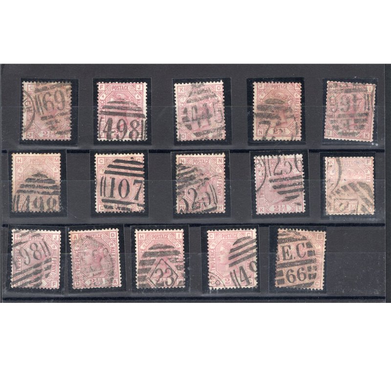 Bretagna - 1876 Regina Vittoria 2½ p. rosa violaceo la collezione delle 15 tavole note, n° 56. Cert.: IC. Cat. € 1.280 (U)