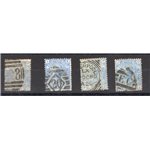 Gran Bretagna - 1880 - Regina Vittoria 2½ p. azzurro la collezione delle 4 tavole conosciute, serie n° 57. Cat. € 280 (U)