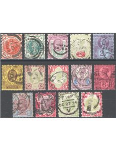 Gran Bretagna - 1887 - Definitiva Vittoria, serie n° 91/104. Cat. € 240 (U)