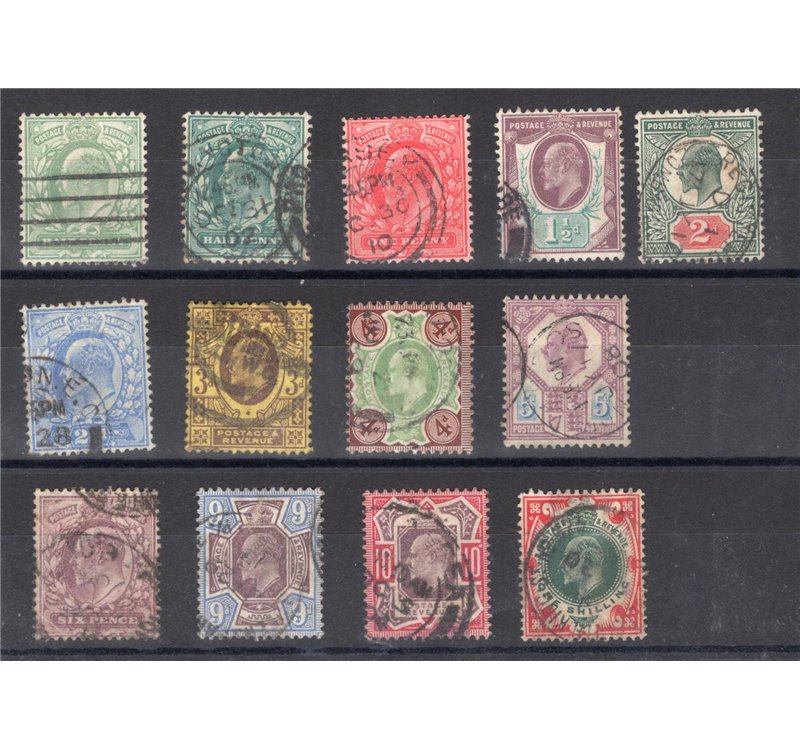 Gran Bretagna - 1902 - Definitiva Edoardo, serie n° 106/17. Cat. € 250 (U)