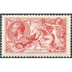 Gran Bretagna - 1913 - Allegorie cavalli marini 5 sh., n° 154. Cert.: Biondi. Cat. € 1.600 (**)