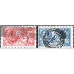 Gran Bretagna - 1918 - Allegorie cavalli marini, tiratura di Bradbury, serie n° 153/55 (Unif. serie n° 153B/55B). Cat. € 540 (U)