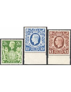 Gran Bretagna - 1942 - Giorgio VI, serie n° 233/34 + 245. Cat. € 107 (**)