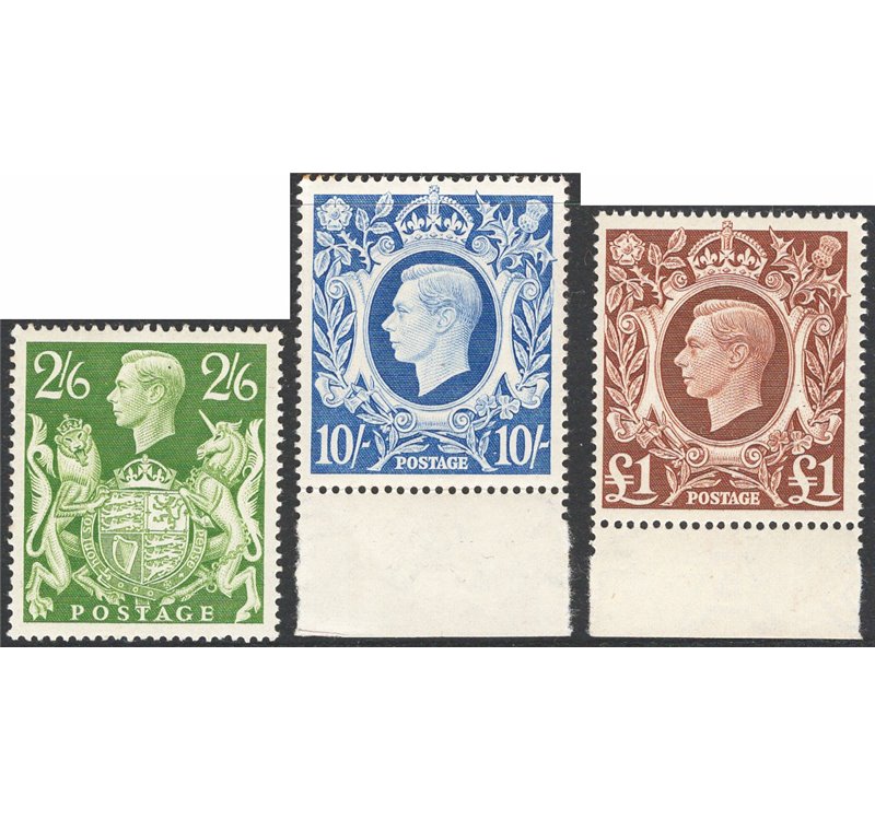 Gran Bretagna - 1942 - Giorgio VI, serie n° 233/34 + 245. Cat. € 107 (**)